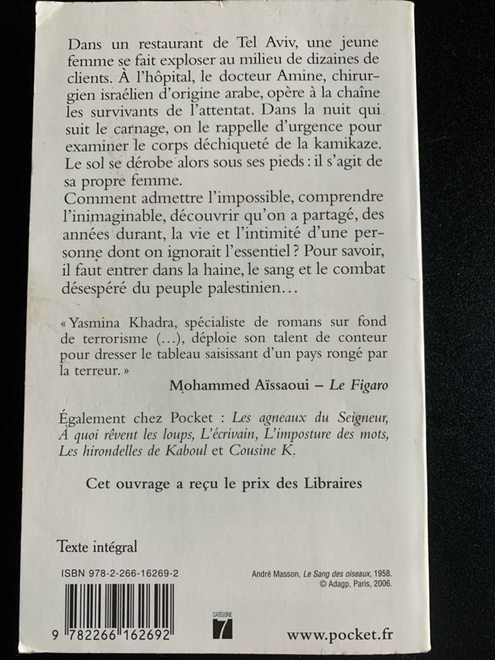 3/10$ Yasmina Khadra "L'attentat" Paperback Book - Picture 2 of 3